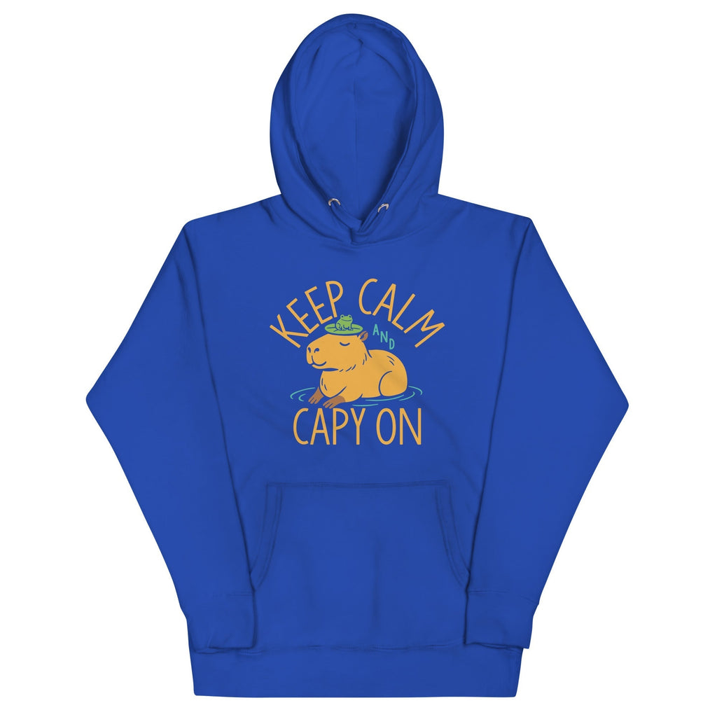 Keep Calm And Capy On Unisex Hoodie T-Shirts, Sweatshirt | PureTeeCo.com (Image 5)