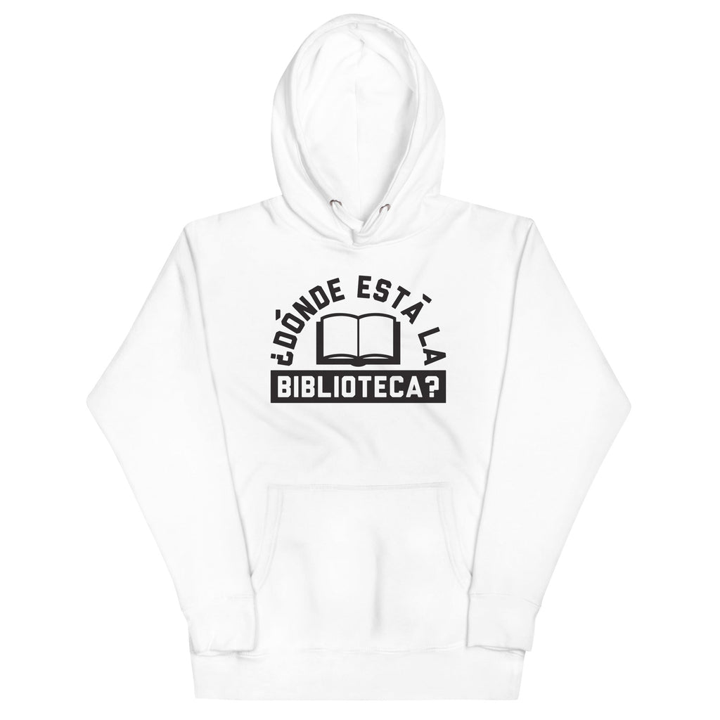 Donde Esta La Biblioteca? Unisex Hoodie T-Shirts, Sweatshirt | PureTeeCo.com (Image 4)