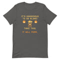 It's Dangerous To Go Alone Men's Signature Tee Hoodie, Sweatshirt | PureTeeCo.com (Image 1)