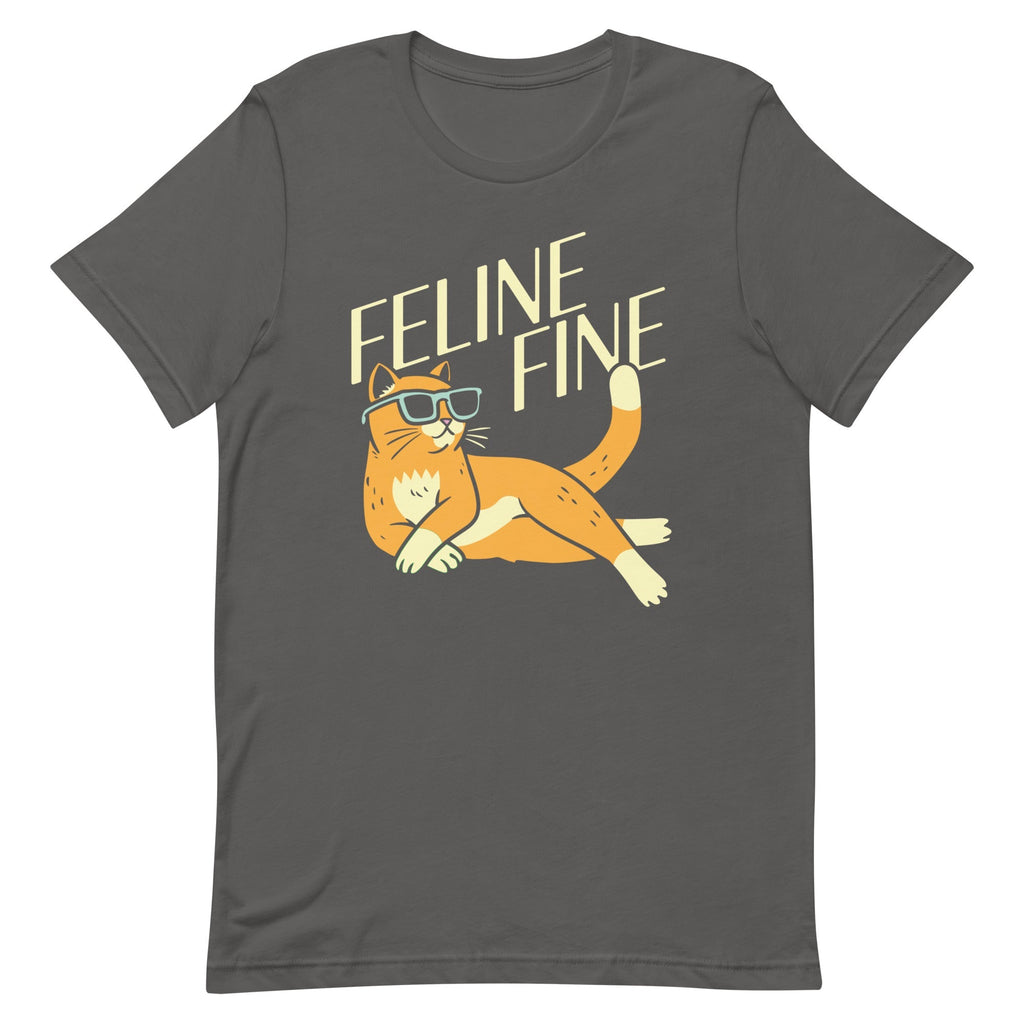 Feline Fine Men's Signature Tee Hoodie, Sweatshirt | PureTeeCo.com (Image 4)