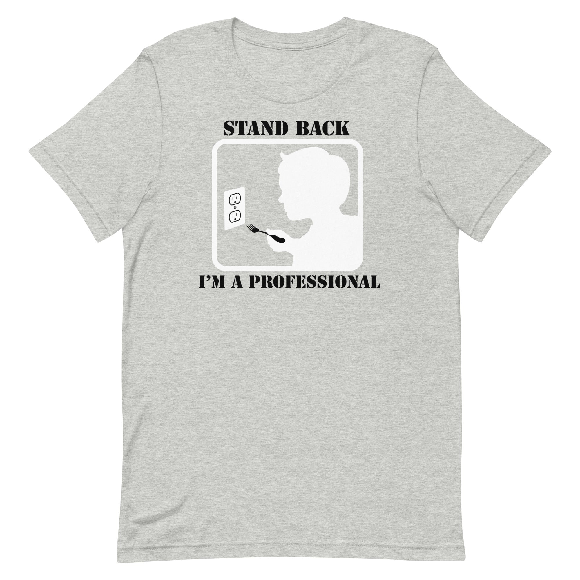 Stand Back, I'm A Professional Men's Signature Tee Hoodie, Sweatshirt | PureTeeCo.com (Image 1)