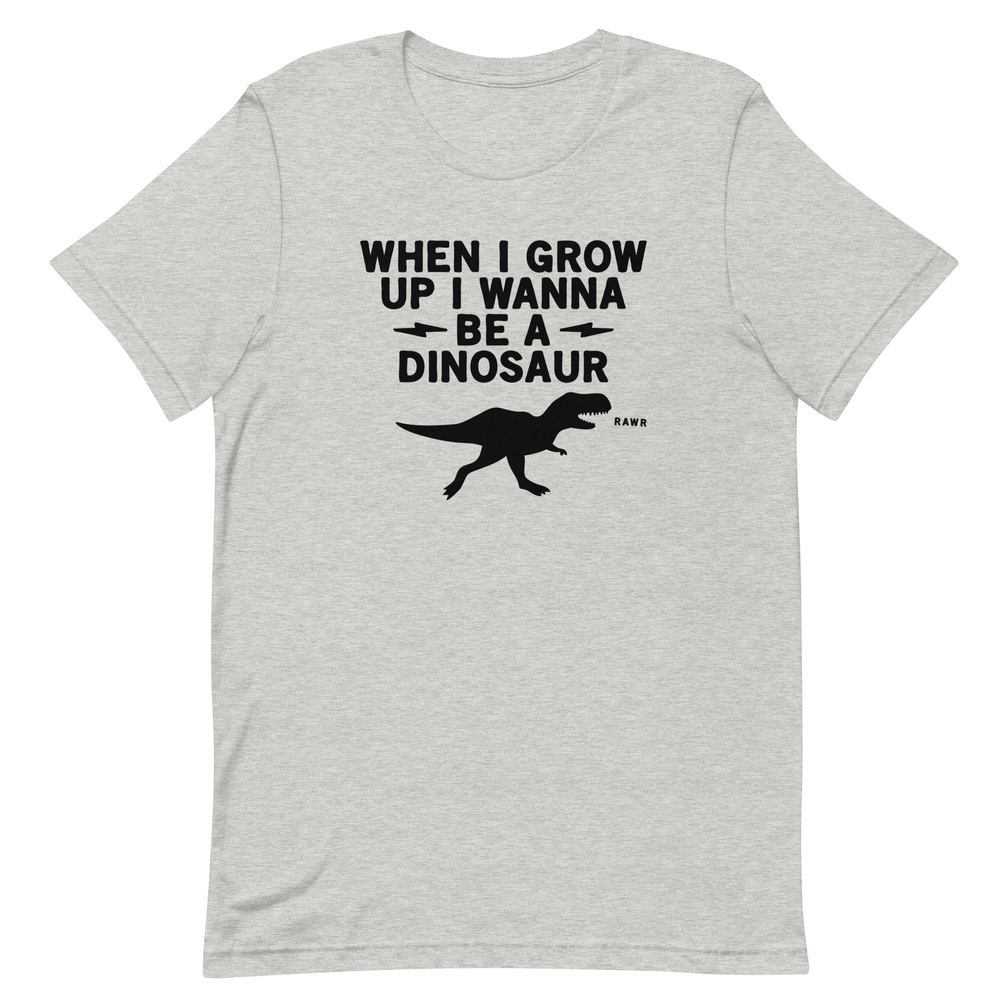 When I Grow Up I Wanna Be A Dinosaur Men's Signature Tee Hoodie, Sweatshirt | PureTeeCo.com (Image 1)