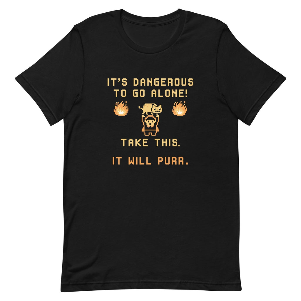 It's Dangerous To Go Alone Men's Signature Tee Hoodie, Sweatshirt | PureTeeCo.com (Image 2)