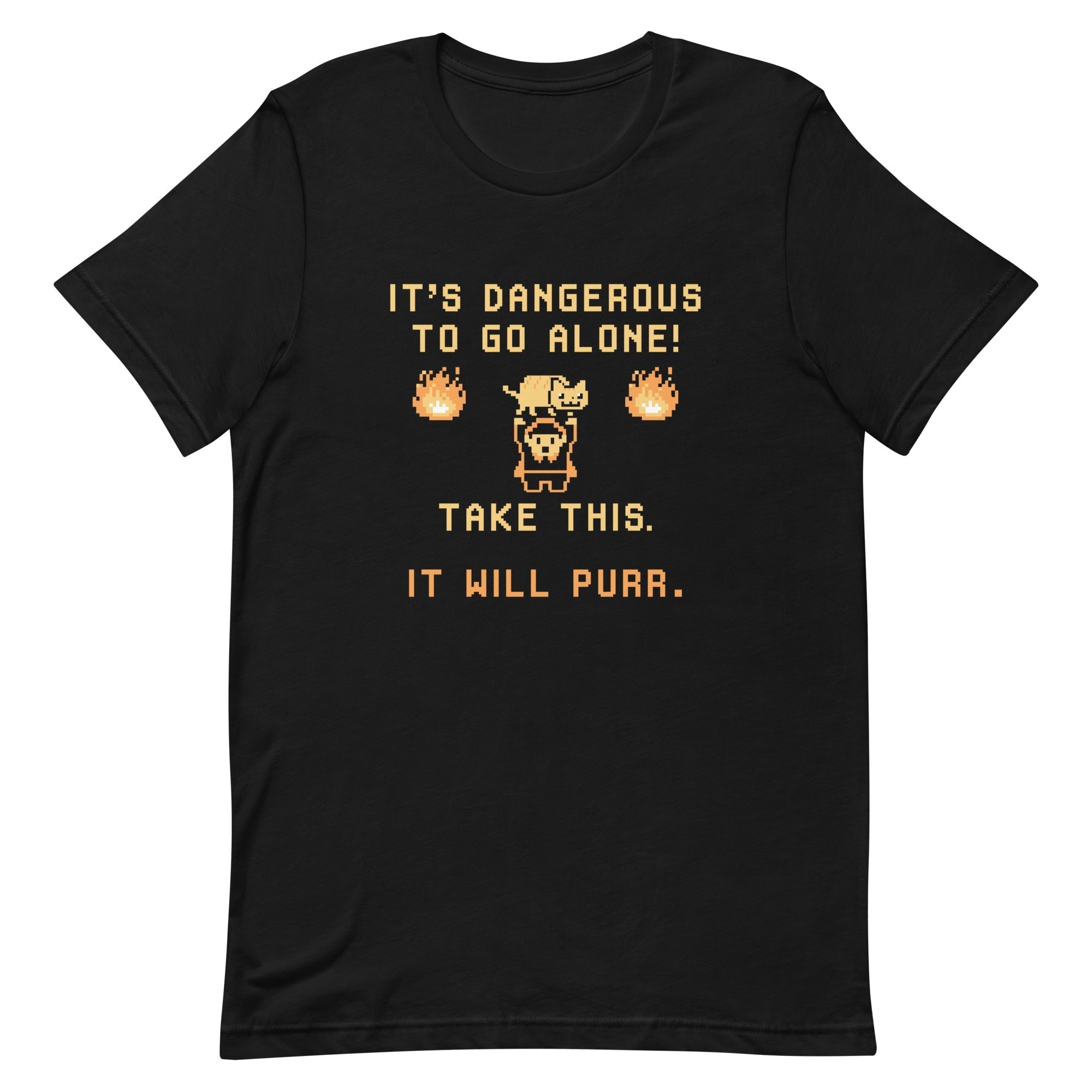 It's Dangerous To Go Alone Men's Signature Tee Hoodie, Sweatshirt | PureTeeCo.com (Image 2)