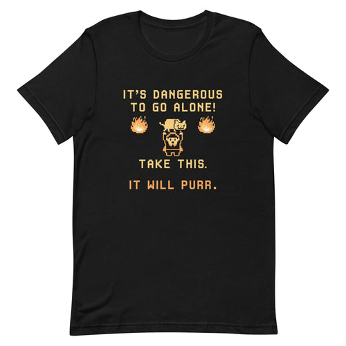 It's Dangerous To Go Alone Men's Signature Tee Hoodie, Sweatshirt | PureTeeCo.com (Image 2)