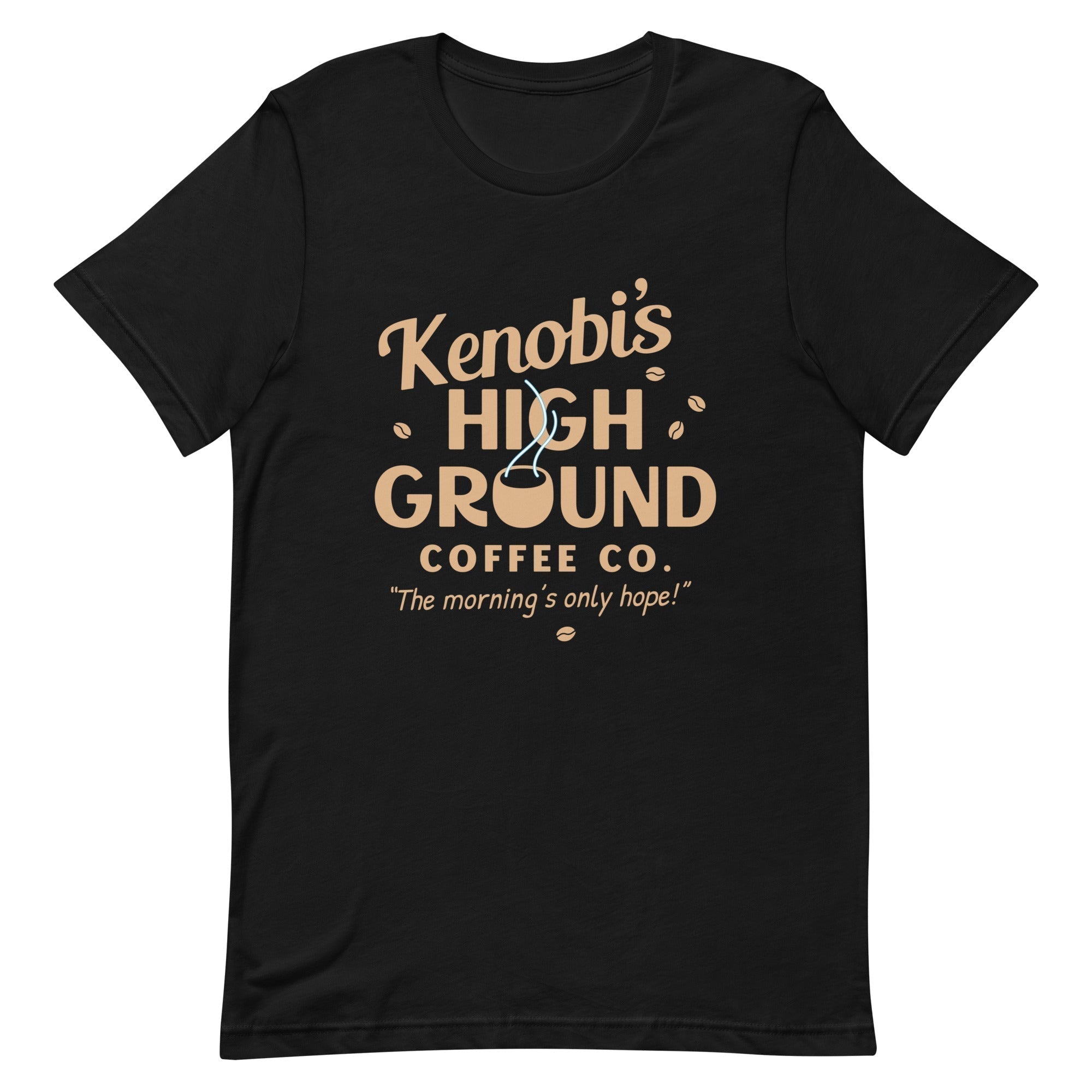 Kenobi's High Ground Coffee Co Men's Signature Tee Hoodie, Sweatshirt | PureTeeCo.com (Image 3)