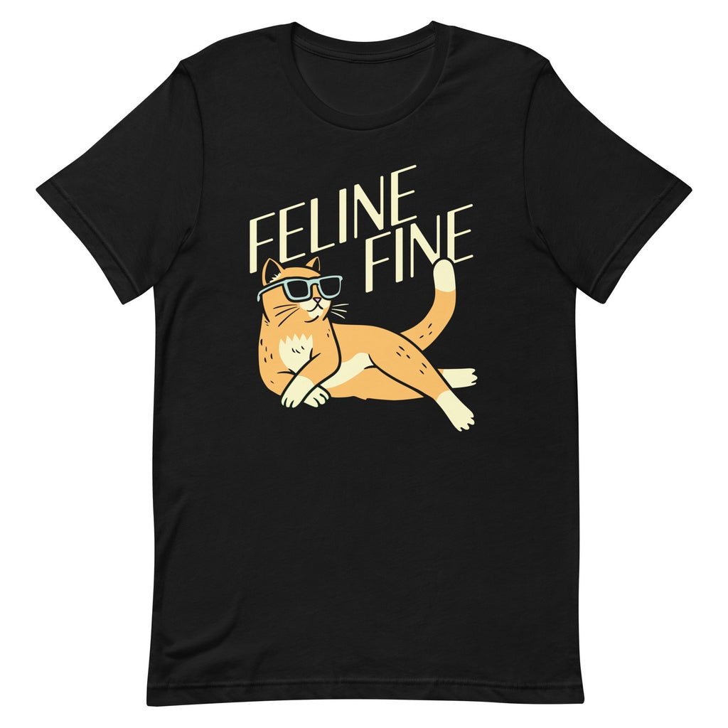 Feline Fine Men's Signature Tee Hoodie, Sweatshirt | PureTeeCo.com (Image 2)