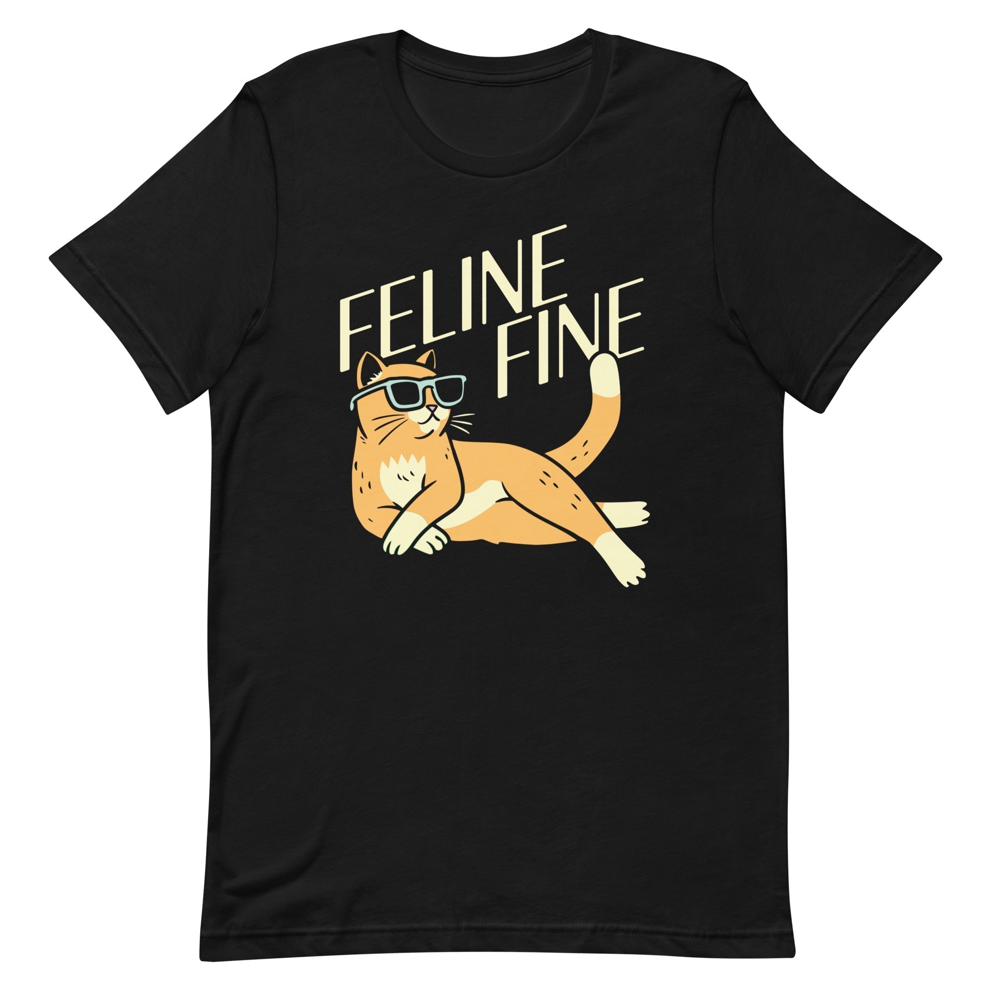 Feline Fine Men's Signature Tee Hoodie, Sweatshirt | PureTeeCo.com (Image 2)