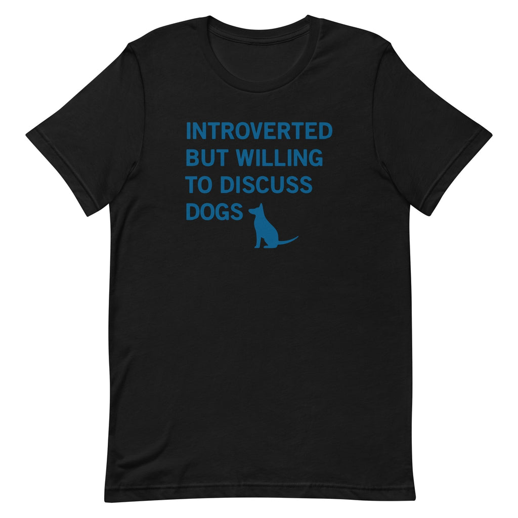 Introverted But Willing To Discuss Dogs Men's Signature Tee Hoodie, Sweatshirt | PureTeeCo.com (Image 1)