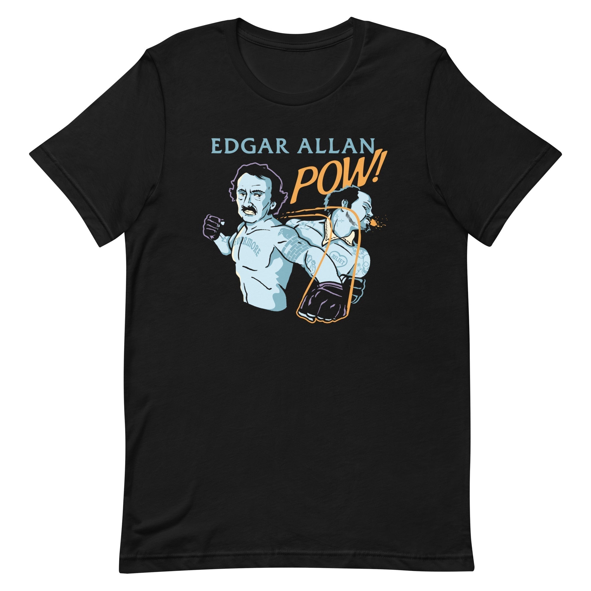 Edgar Allan Pow! Men's Signature Tee Hoodie, Sweatshirt | PureTeeCo.com (Image 2)