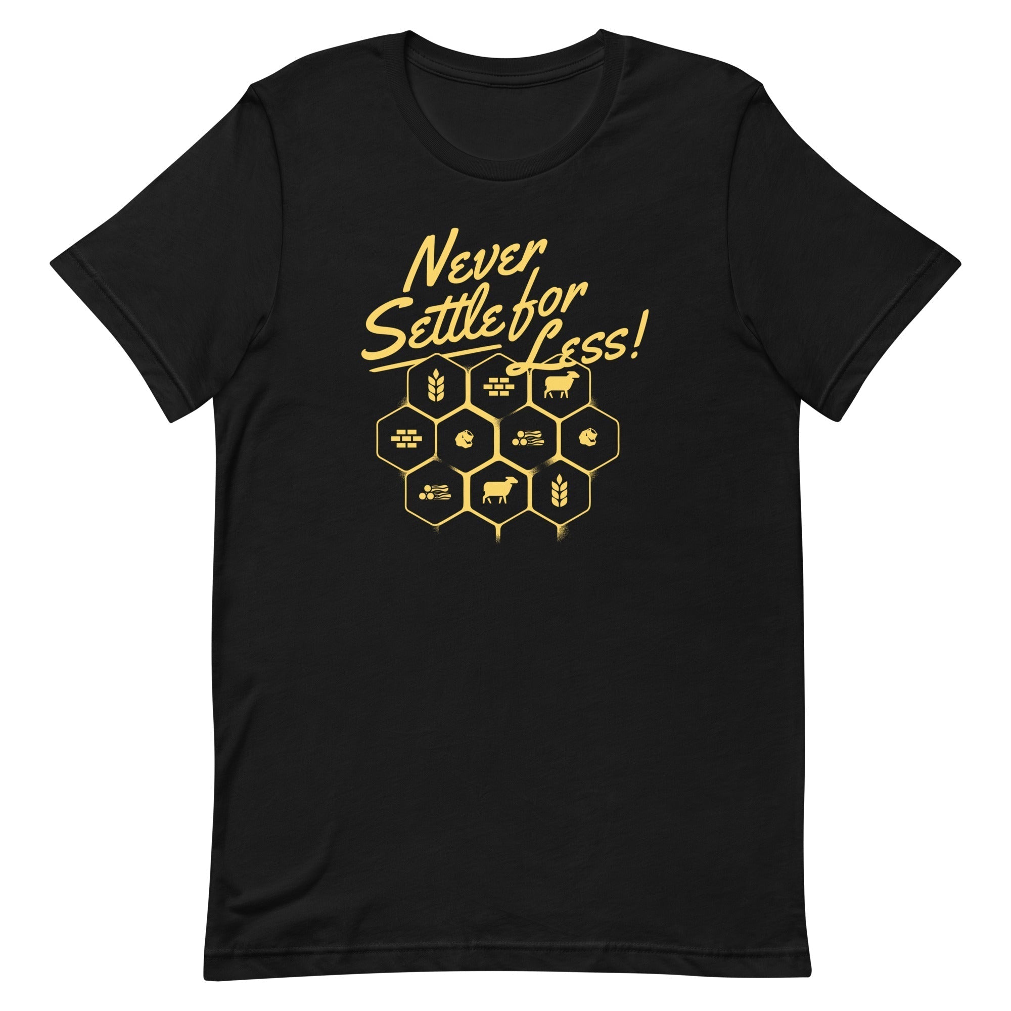 Never Settle For Less Men's Signature Tee Hoodie, Sweatshirt | PureTeeCo.com (Image 1)
