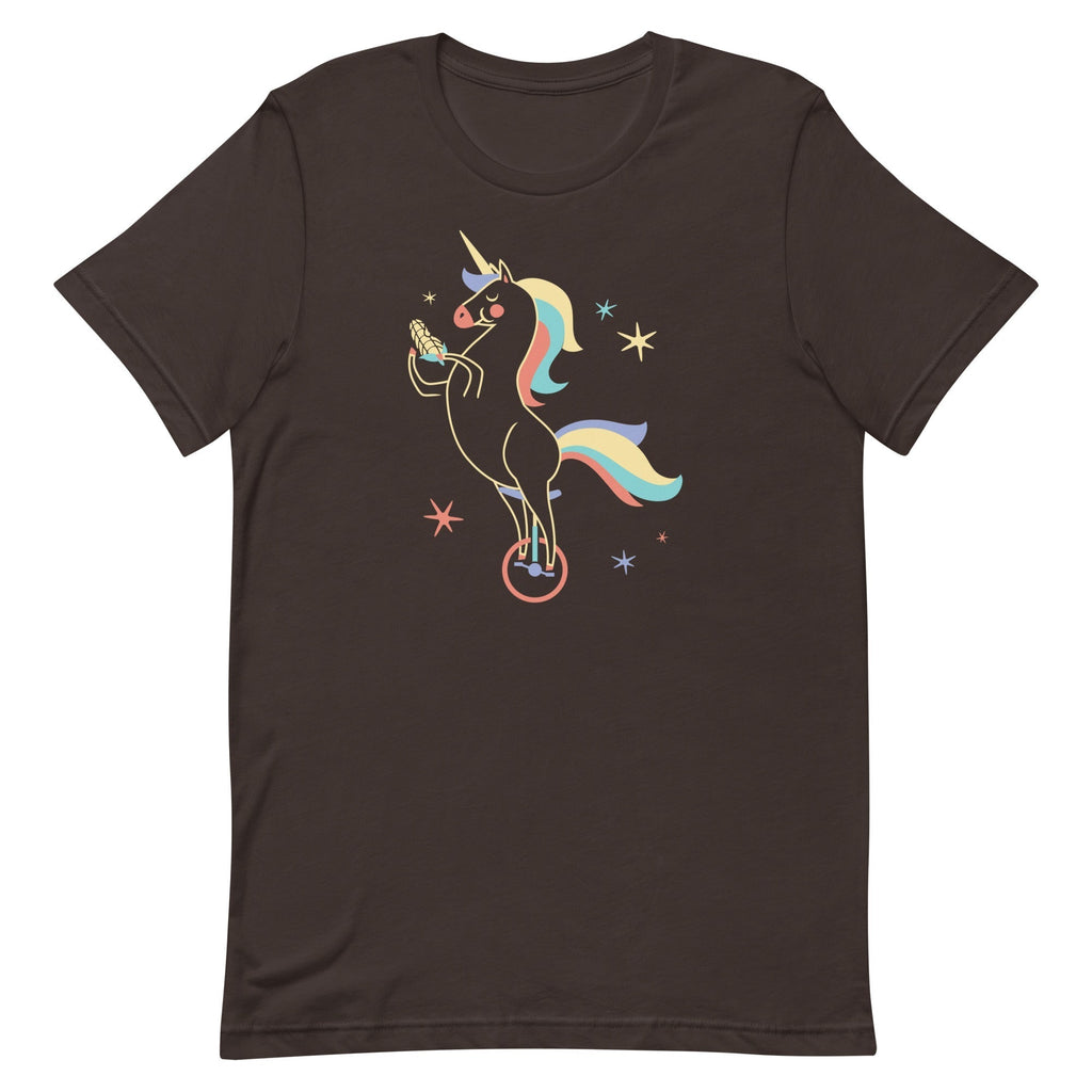 Unicycling Unicorn With Corn Men's Signature Tee Hoodie, Sweatshirt | PureTeeCo.com (Image 4)