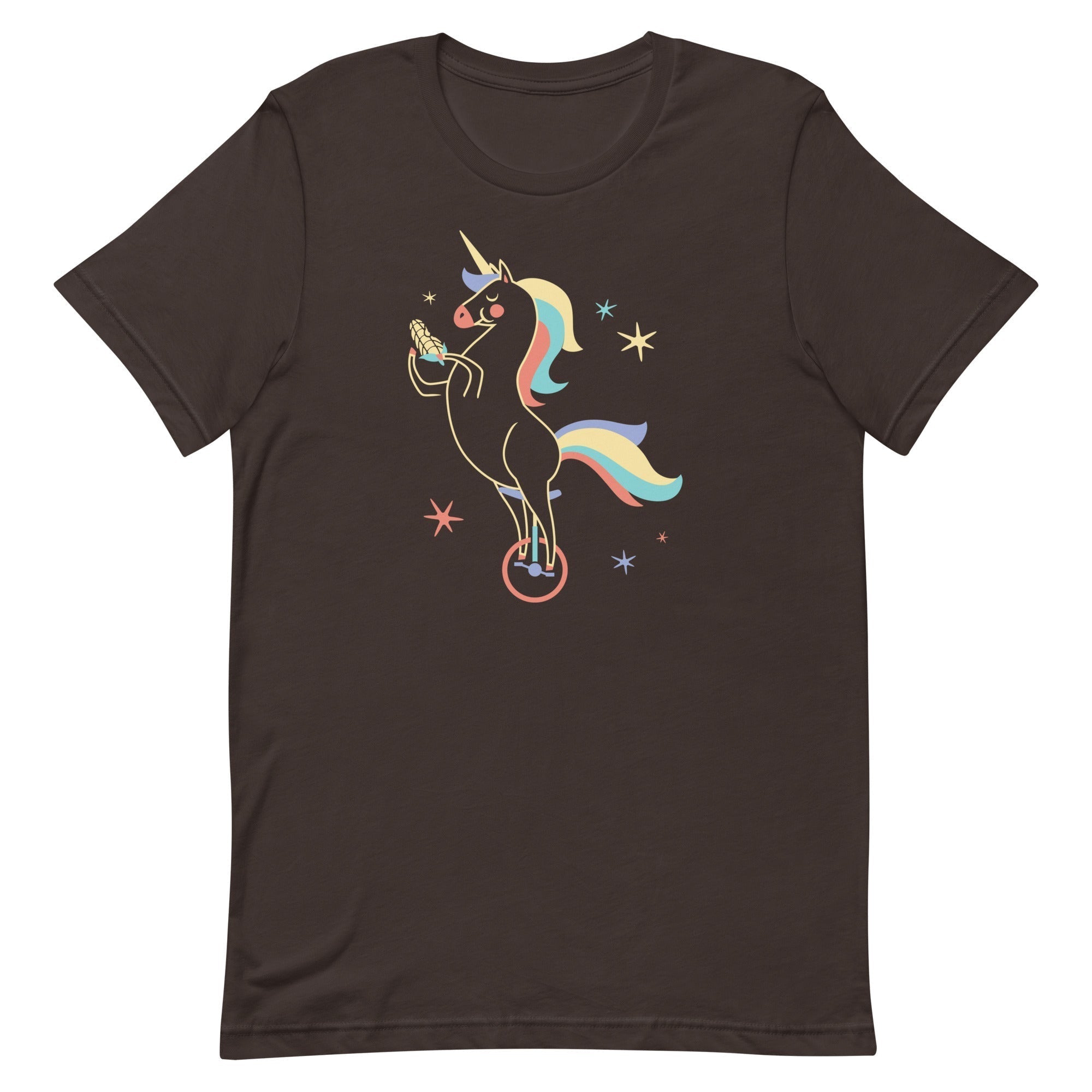 Unicycling Unicorn With Corn Men's Signature Tee Hoodie, Sweatshirt | PureTeeCo.com (Image 4)