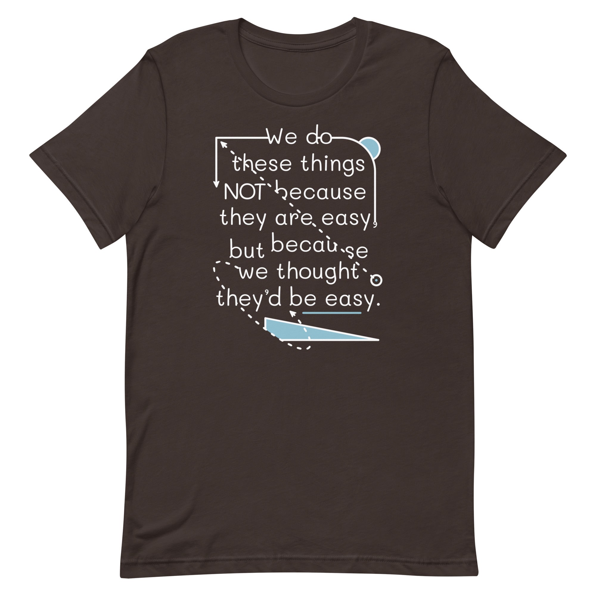 We Do These Things Not Because They Are Easy Men's Signature Tee Hoodie, Sweatshirt | PureTeeCo.com (Image 4)