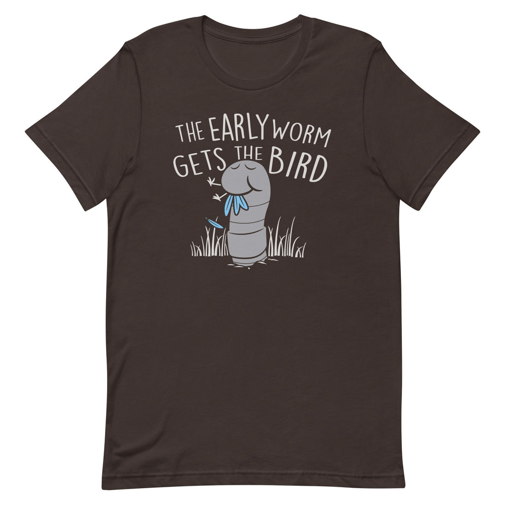 The Early Worm Gets The Bird Men's Signature Tee Hoodie, Sweatshirt | PureTeeCo.com (Image 2)