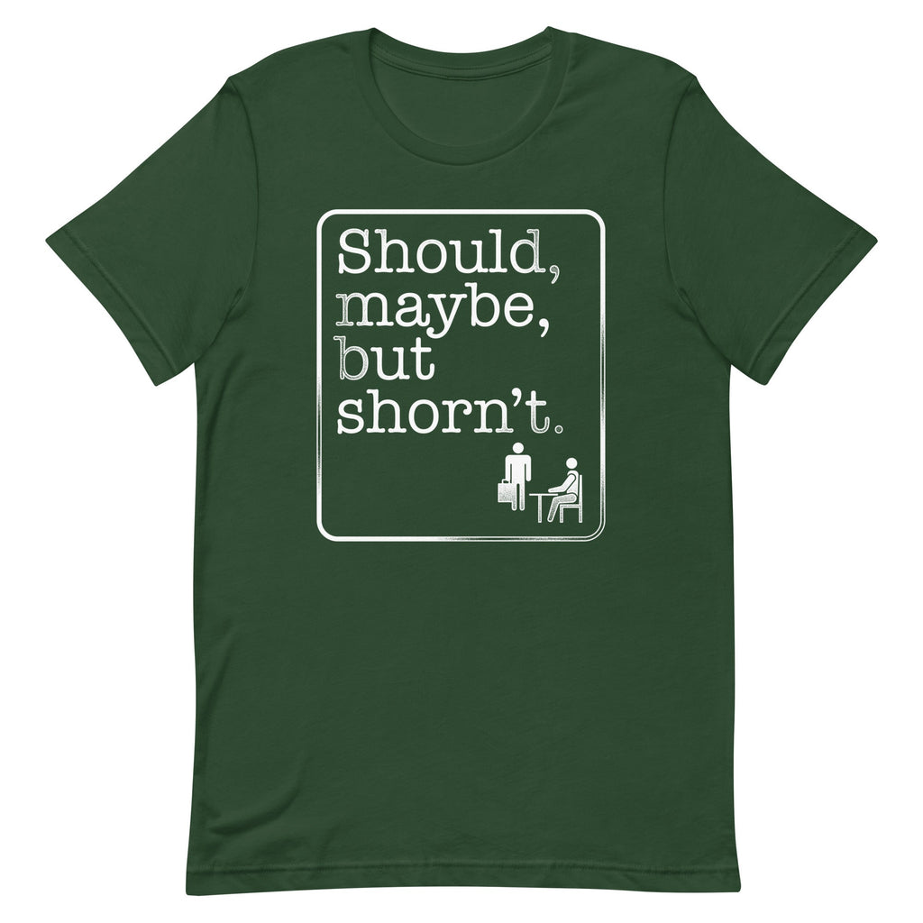 Should, Maybe, But Shorn't Men's Signature Tee Hoodie, Sweatshirt | PureTeeCo.com (Image 3)