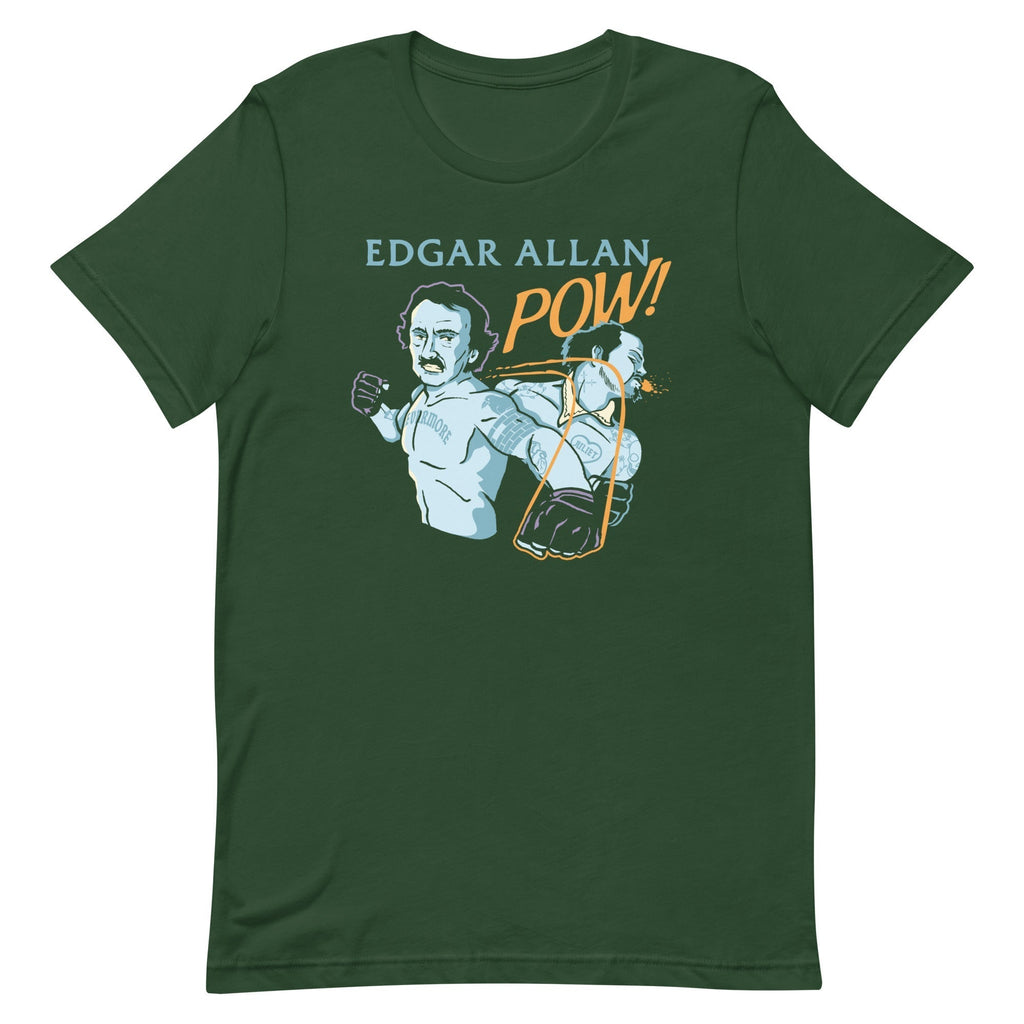 Edgar Allan Pow! Men's Signature Tee Hoodie, Sweatshirt | PureTeeCo.com (Image 4)