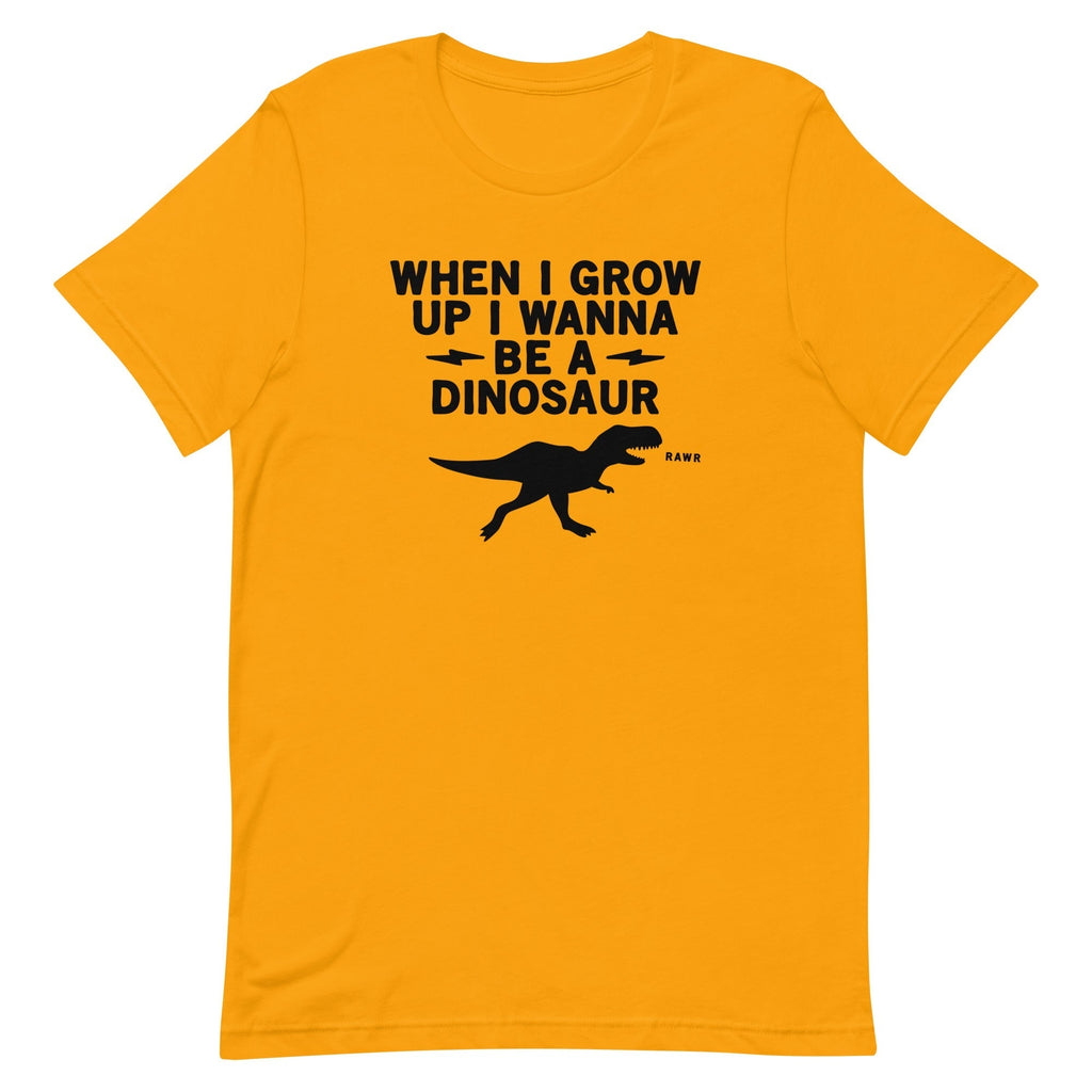When I Grow Up I Wanna Be A Dinosaur Men's Signature Tee Hoodie, Sweatshirt | PureTeeCo.com (Image 4)