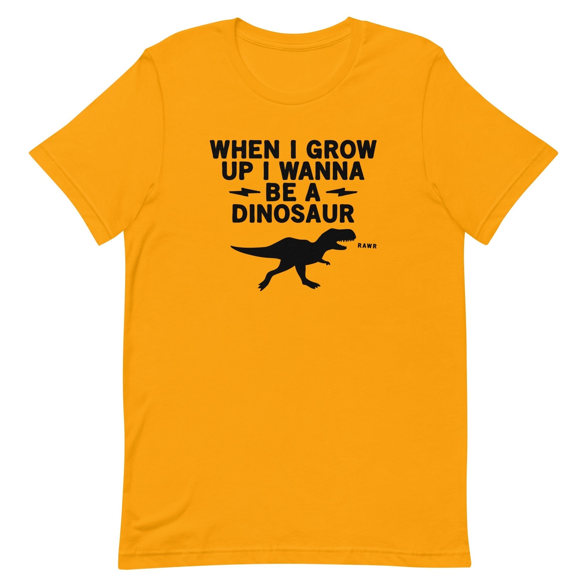 When I Grow Up I Wanna Be A Dinosaur Men's Signature Tee Hoodie, Sweatshirt | PureTeeCo.com (Image 4)