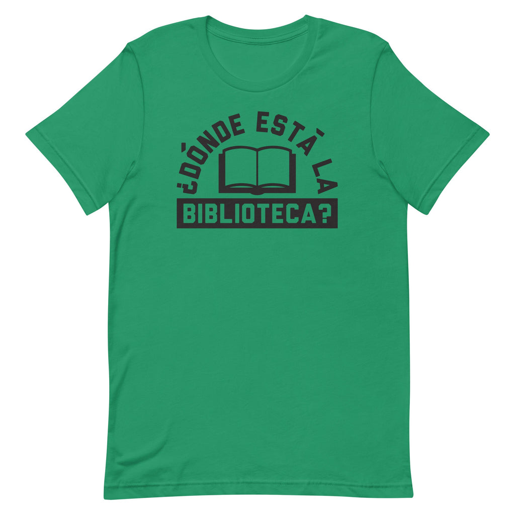 Donde Esta La Biblioteca? Men's Signature Tee Hoodie, Sweatshirt | PureTeeCo.com (Image 1)