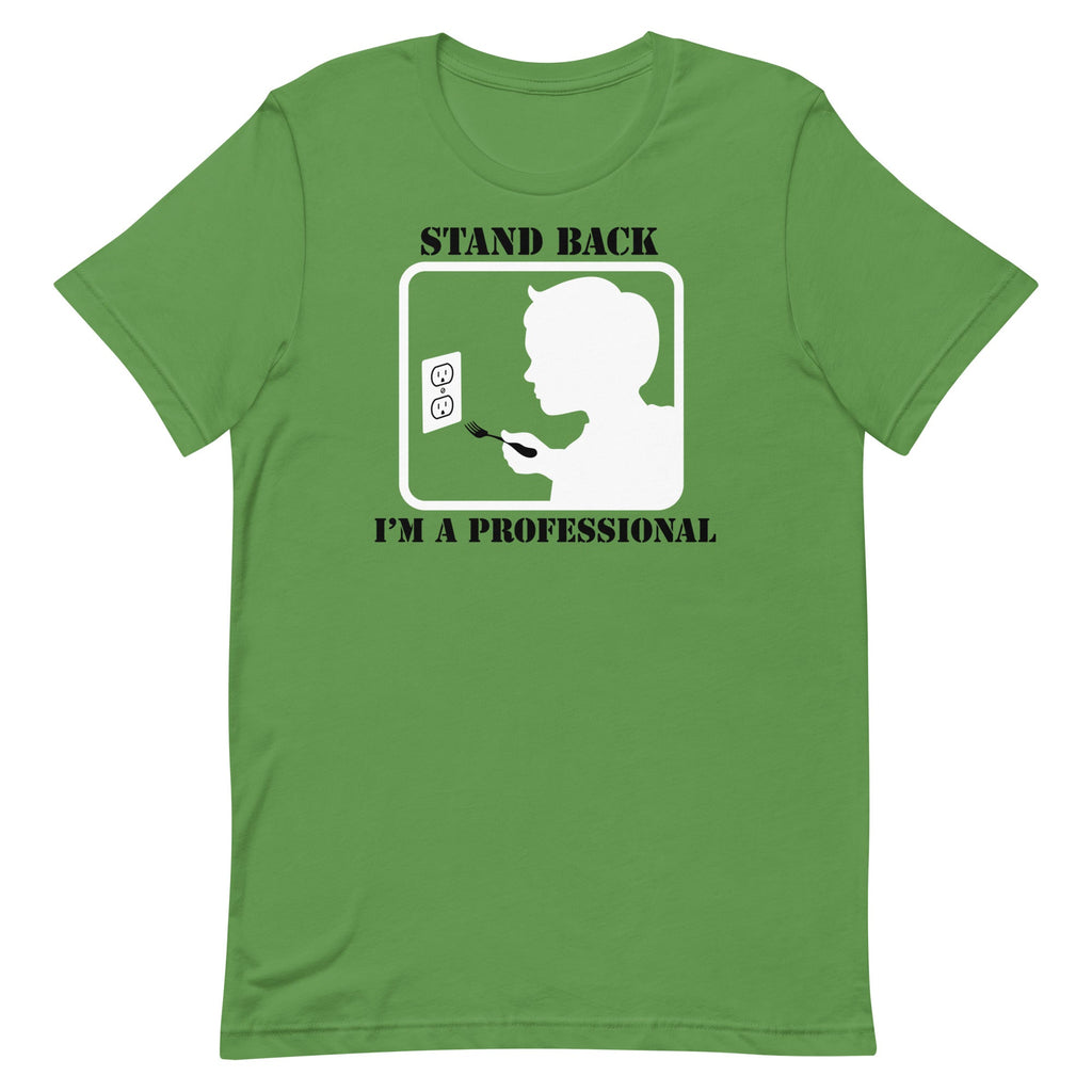 Stand Back, I'm A Professional Men's Signature Tee Hoodie, Sweatshirt | PureTeeCo.com (Image 3)