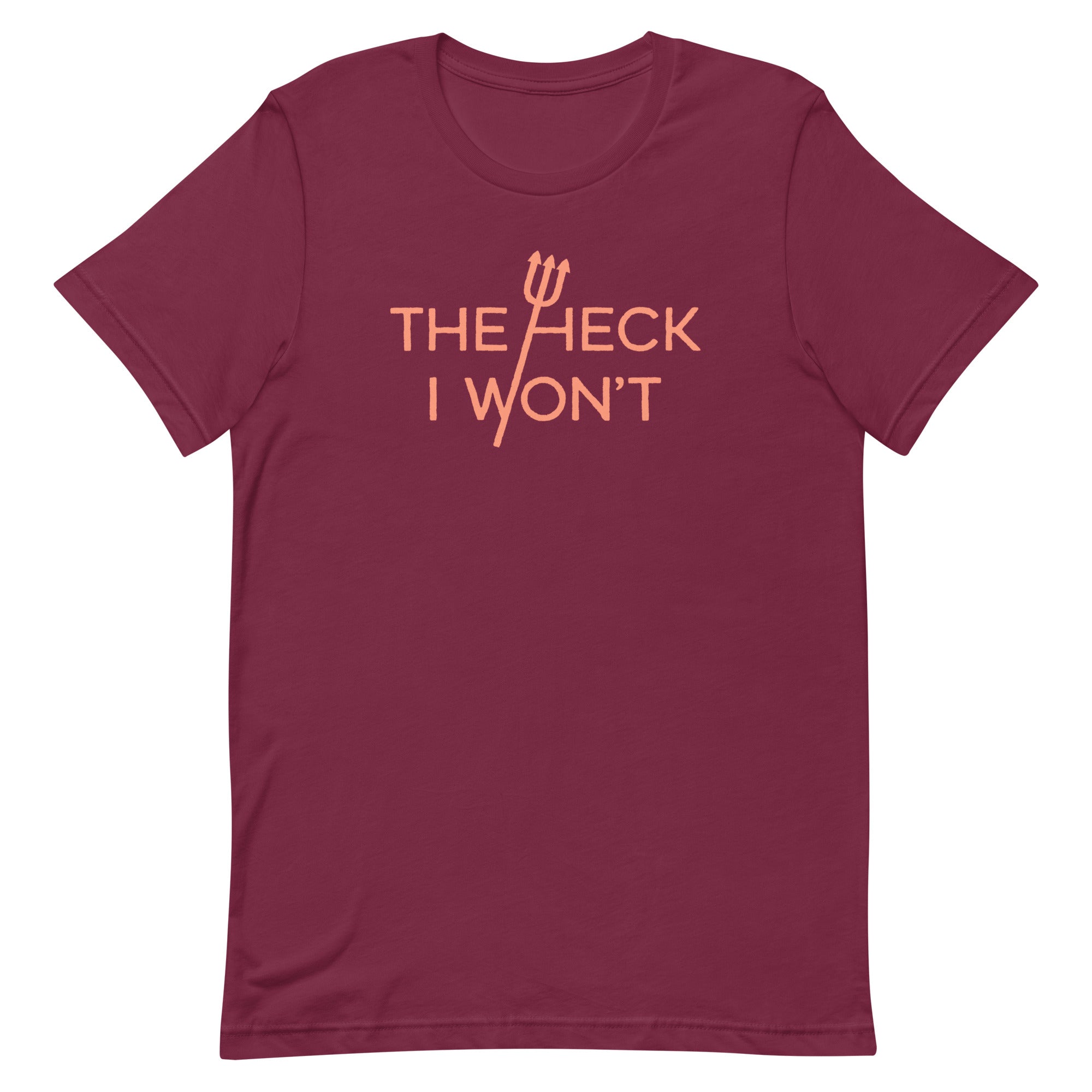 The Heck I Won't Men's Signature Tee Hoodie, Sweatshirt | PureTeeCo.com (Image 4)