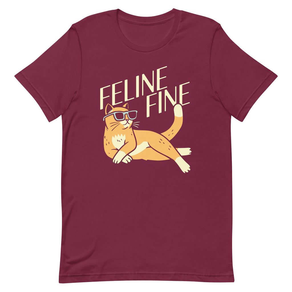 Feline Fine Men's Signature Tee Hoodie, Sweatshirt | PureTeeCo.com (Image 3)