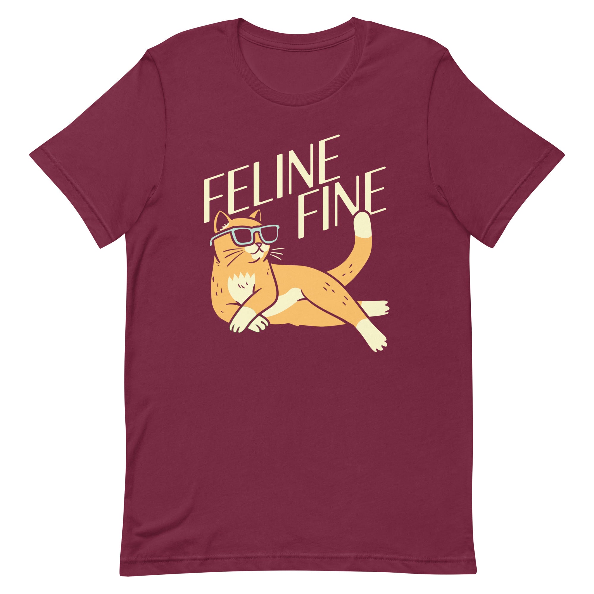 Feline Fine Men's Signature Tee Hoodie, Sweatshirt | PureTeeCo.com (Image 3)