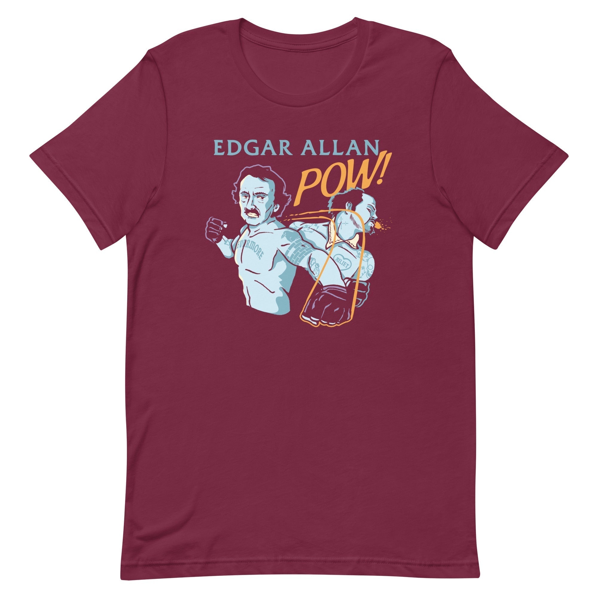 Edgar Allan Pow! Men's Signature Tee Hoodie, Sweatshirt | PureTeeCo.com (Image 3)
