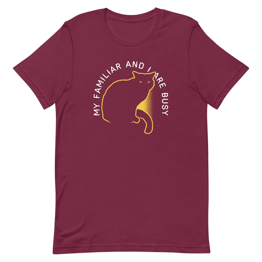 My Familiar And I Are Busy Men's Signature Tee Hoodie, Sweatshirt | PureTeeCo.com (Image 3)