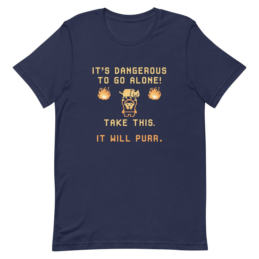 It's Dangerous To Go Alone Men's Signature Tee Hoodie, Sweatshirt | PureTeeCo.com (Image 3)
