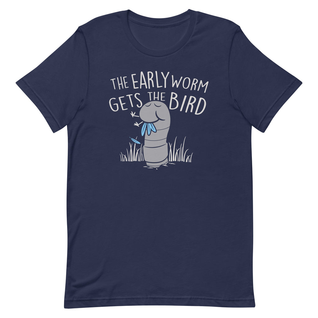 The Early Worm Gets The Bird Men's Signature Tee Hoodie, Sweatshirt | PureTeeCo.com (Image 1)