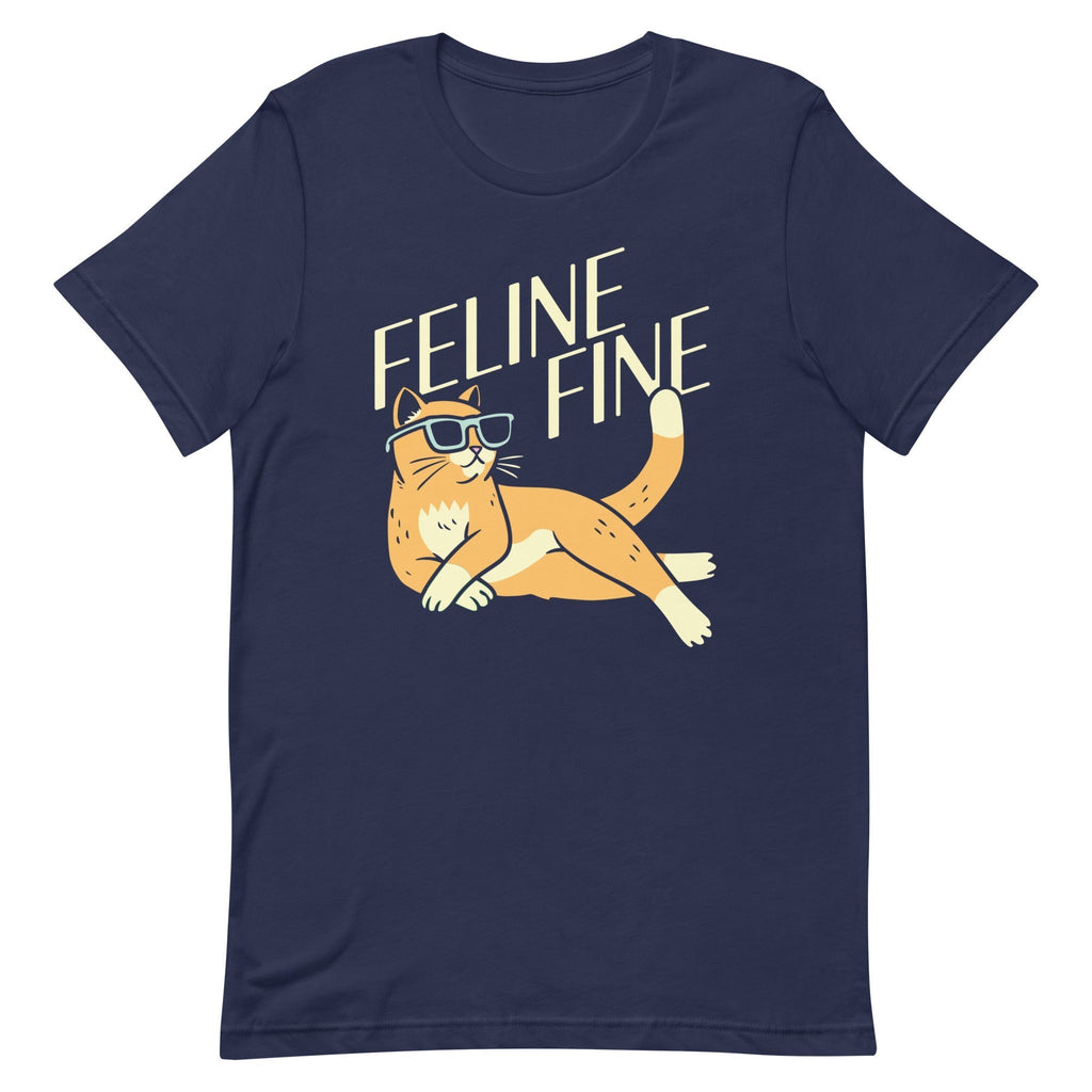 Feline Fine Men's Signature Tee Hoodie, Sweatshirt | PureTeeCo.com (Image 1)