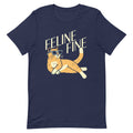 Feline Fine Men's Signature Tee Hoodie, Sweatshirt | PureTeeCo.com (Image 1)
