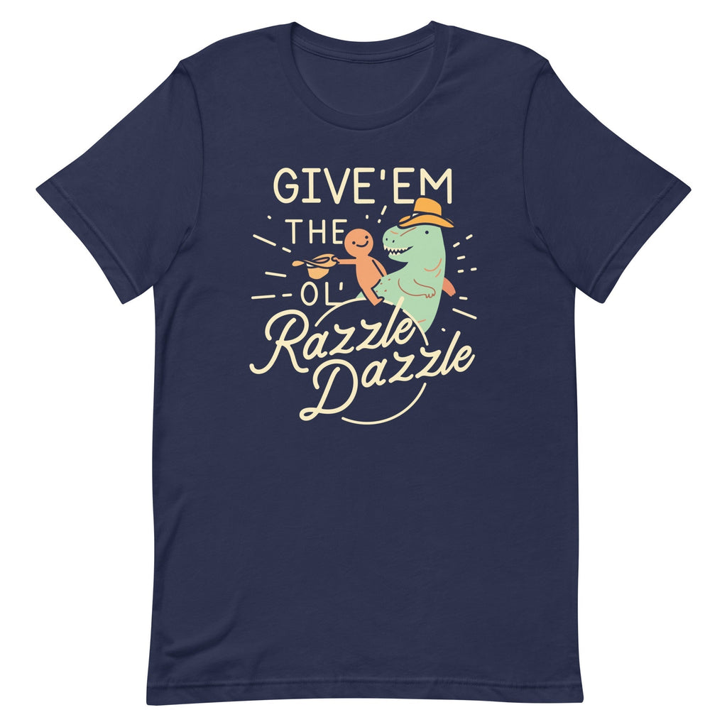 Give'em The Ol' Razzle Dazzle Men's Signature Tee Hoodie, Sweatshirt | PureTeeCo.com (Image 1)