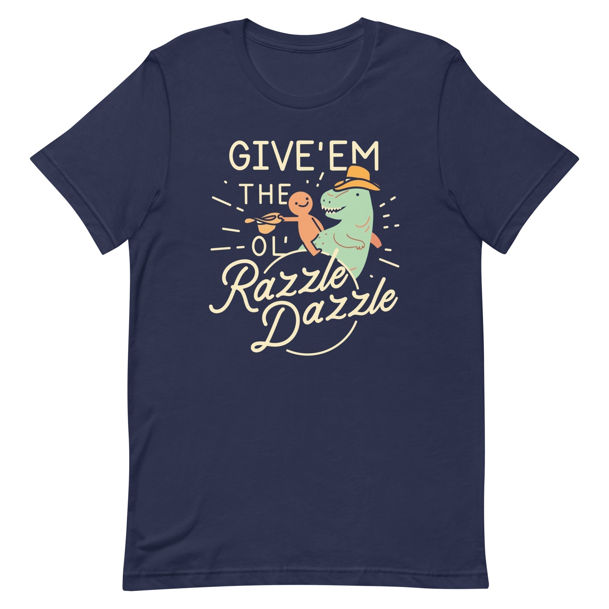 Give'em The Ol' Razzle Dazzle Men's Signature Tee Hoodie, Sweatshirt | PureTeeCo.com (Image 1)