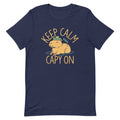 Keep Calm And Capy On Men's Signature Tee Hoodie, Sweatshirt | PureTeeCo.com (Image 1)