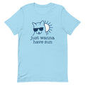 Just Wanna Have Sun Men's Signature Tee Hoodie, Sweatshirt | PureTeeCo.com (Image 1)