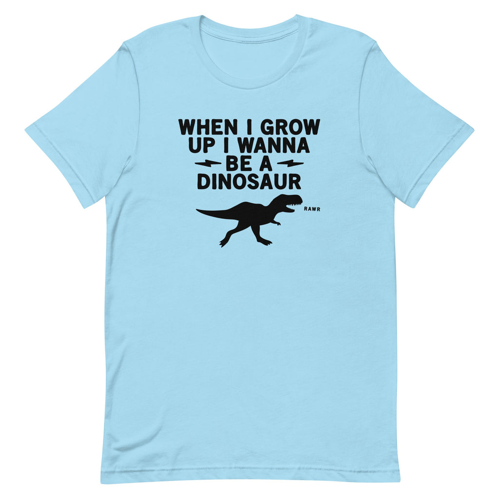 When I Grow Up I Wanna Be A Dinosaur Men's Signature Tee Hoodie, Sweatshirt | PureTeeCo.com (Image 2)