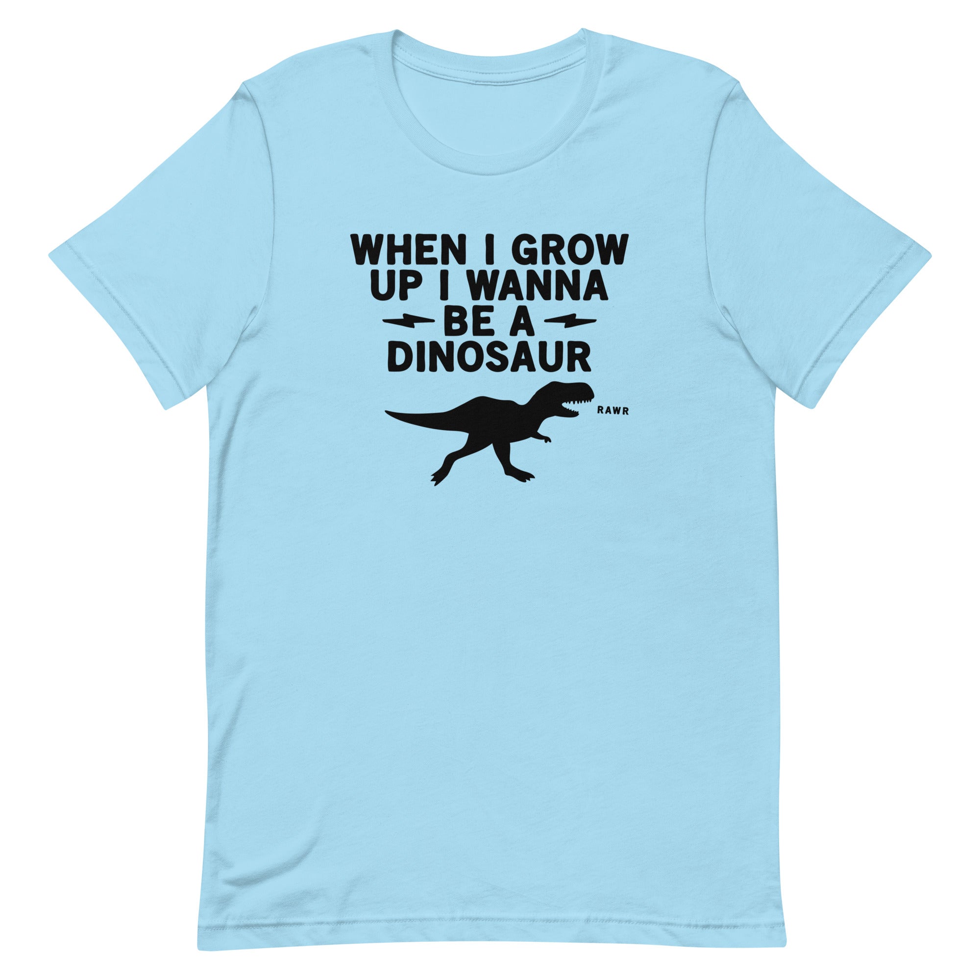 When I Grow Up I Wanna Be A Dinosaur Men's Signature Tee Hoodie, Sweatshirt | PureTeeCo.com (Image 2)