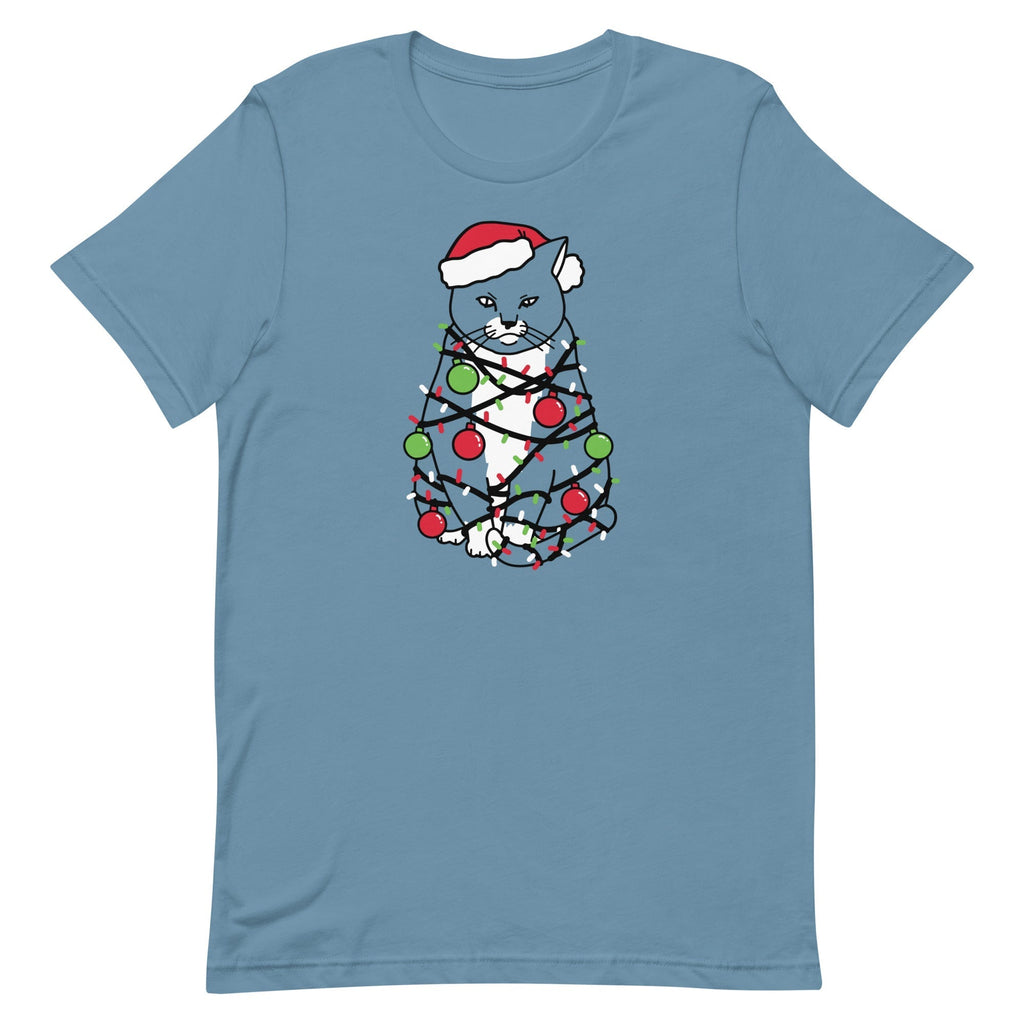 Meowy Christmas Men's Signature Tee Hoodie, Sweatshirt | PureTeeCo.com (Image 3)