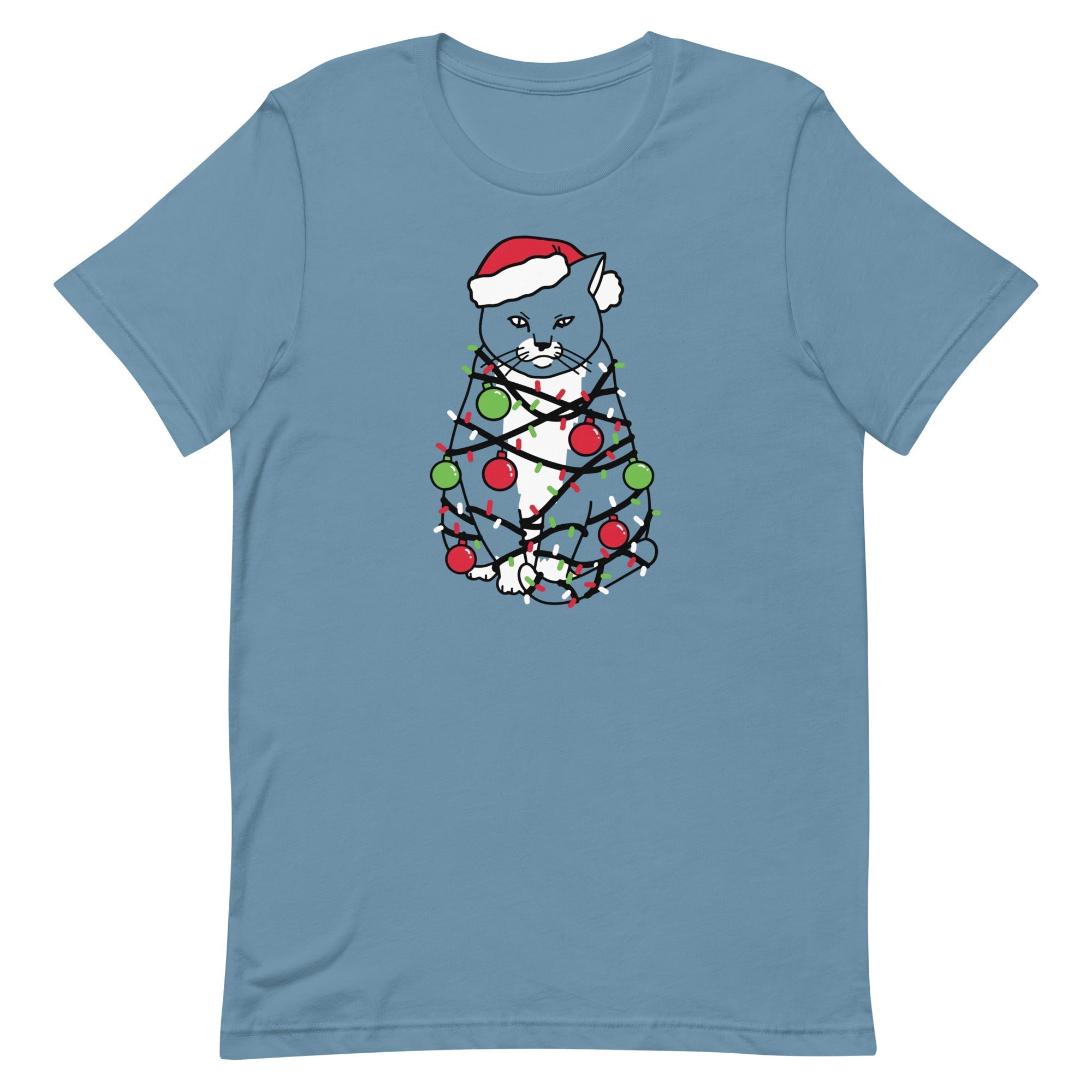 Meowy Christmas Men's Signature Tee Hoodie, Sweatshirt | PureTeeCo.com (Image 3)