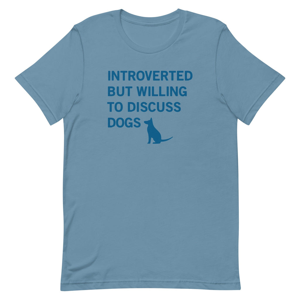 Introverted But Willing To Discuss Dogs Men's Signature Tee Hoodie, Sweatshirt | PureTeeCo.com (Image 4)