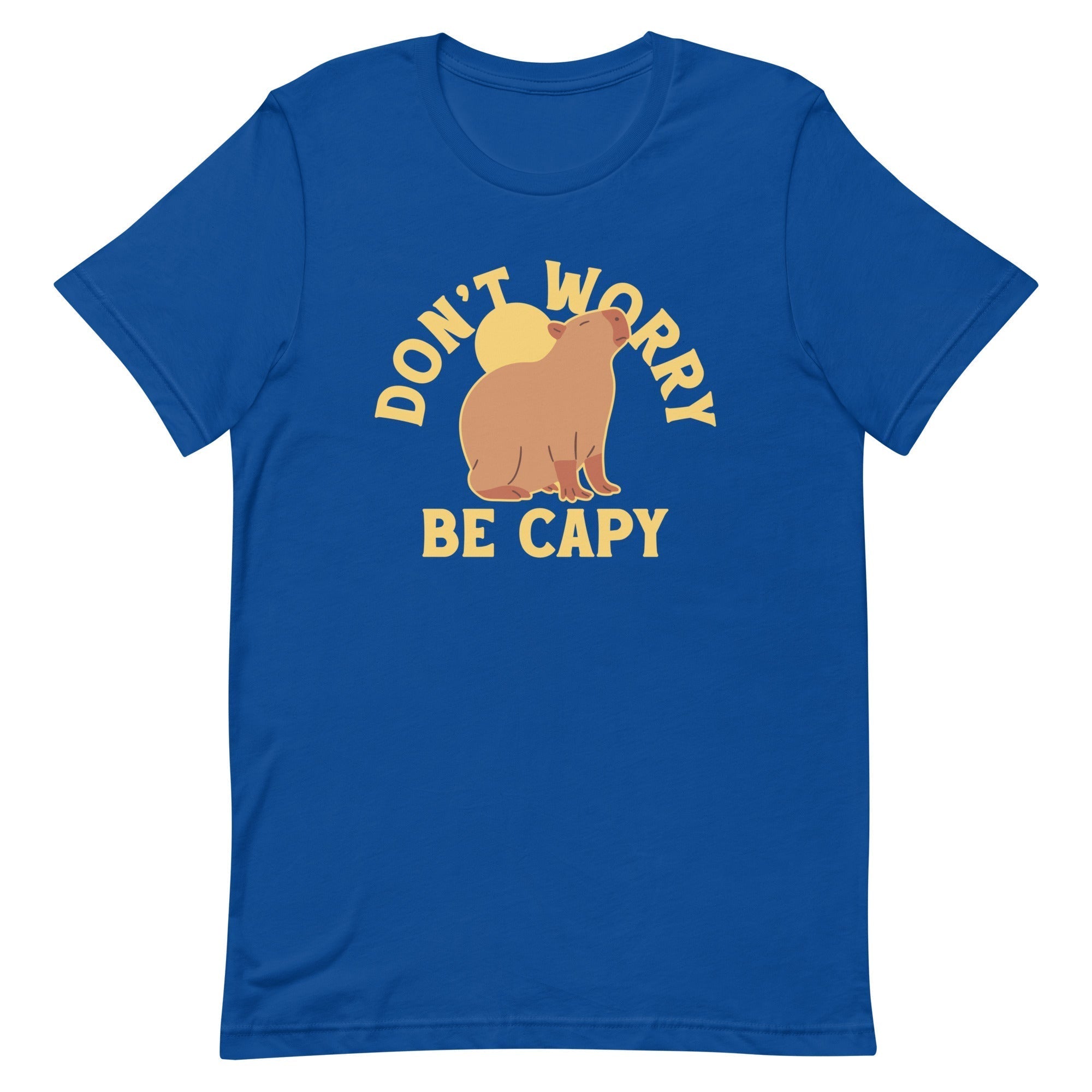 Don't Worry Be Capy Men's Signature Tee Hoodie, Sweatshirt | PureTeeCo.com (Image 4)