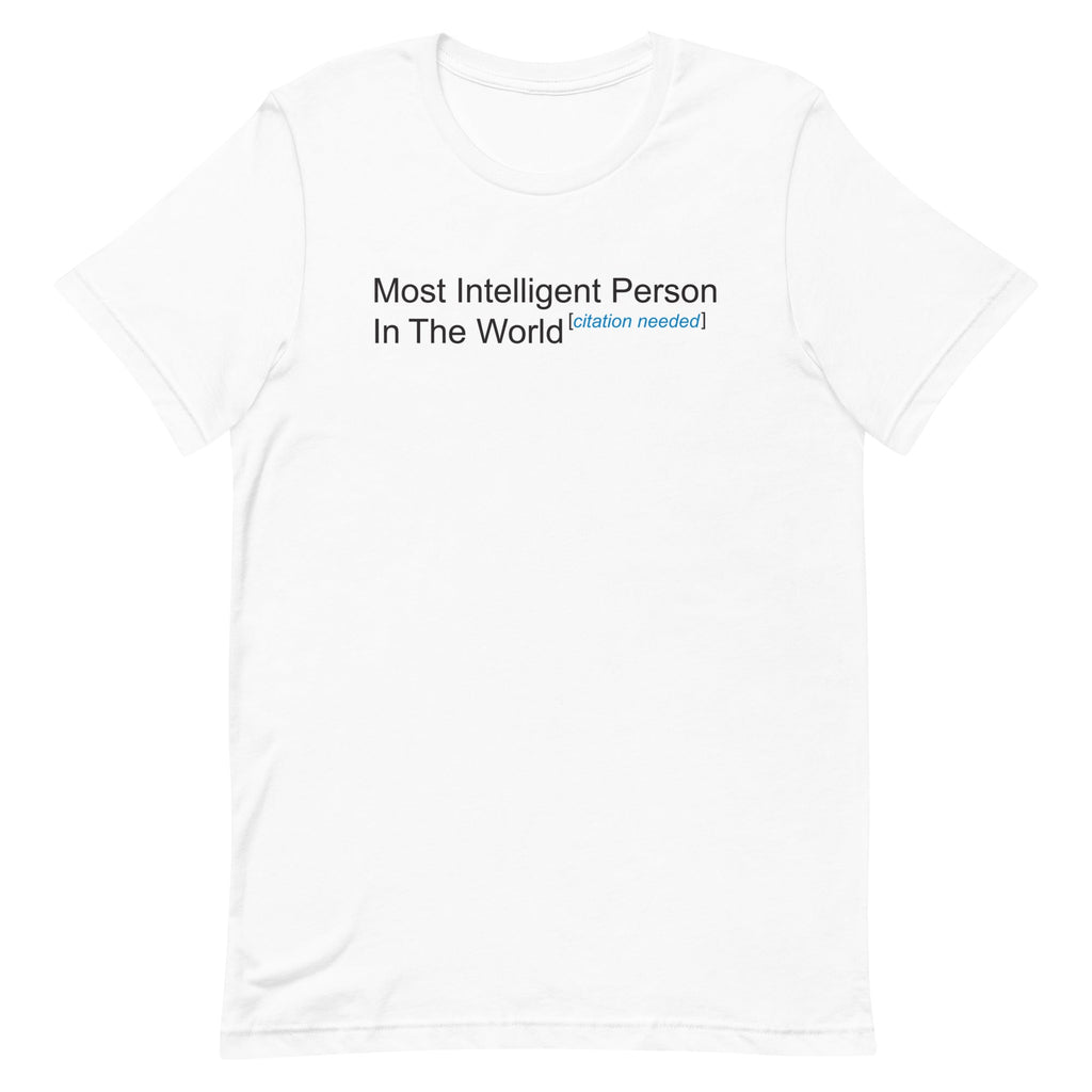 Most Intelligent Person in the World Citation Needed Men's Signature Tee Hoodie, Sweatshirt | PureTeeCo.com (Image 1)