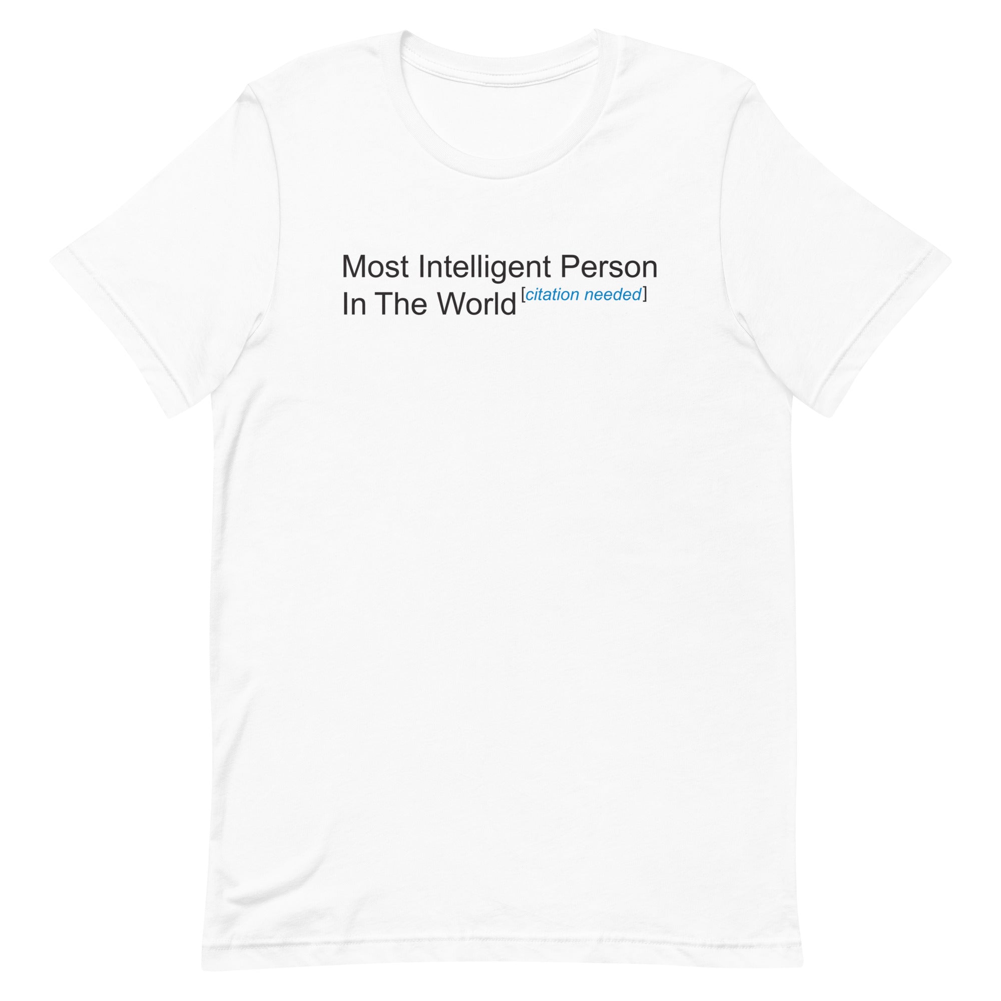Most Intelligent Person in the World Citation Needed Men's Signature Tee Hoodie, Sweatshirt | PureTeeCo.com (Image 1)