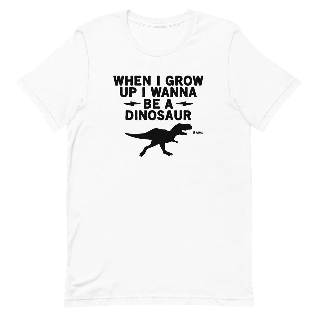 When I Grow Up I Wanna Be A Dinosaur Men's Signature Tee Hoodie, Sweatshirt | PureTeeCo.com (Image 5)