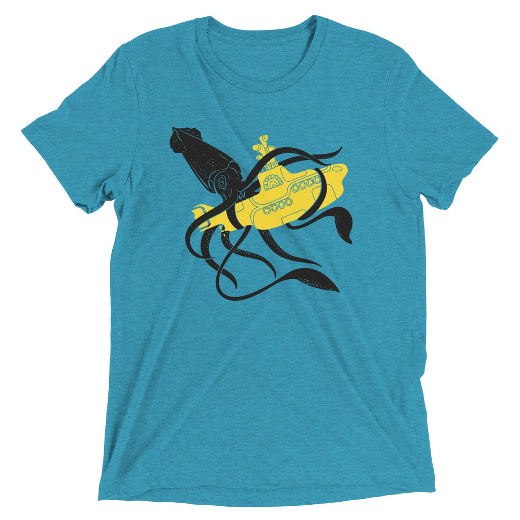 Squid Sub Battle Men's Tri-Blend Tee Hoodie, Sweatshirt | PureTeeCo.com (Image 5)