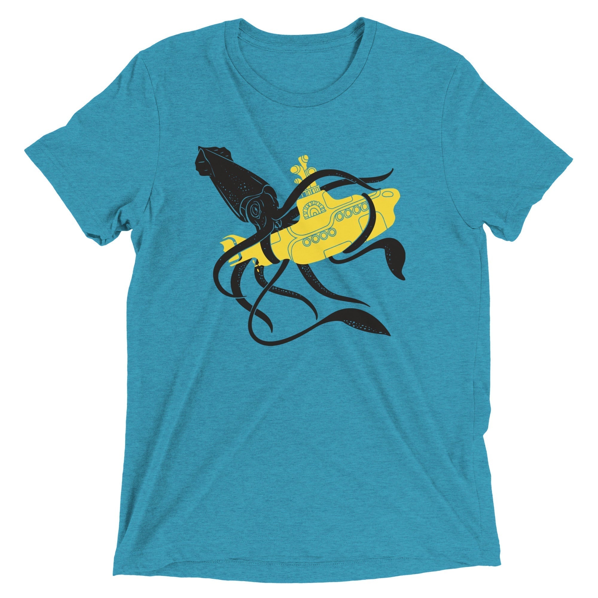 Squid Sub Battle Men's Tri-Blend Tee Hoodie, Sweatshirt | PureTeeCo.com (Image 5)