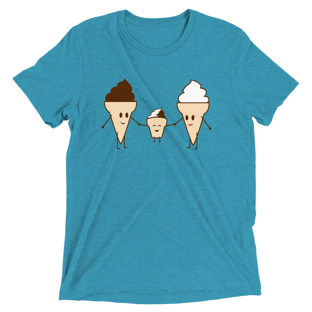 Ice Cream Family Men's Tri-Blend Tee Hoodie, Sweatshirt | PureTeeCo.com (Image 5)